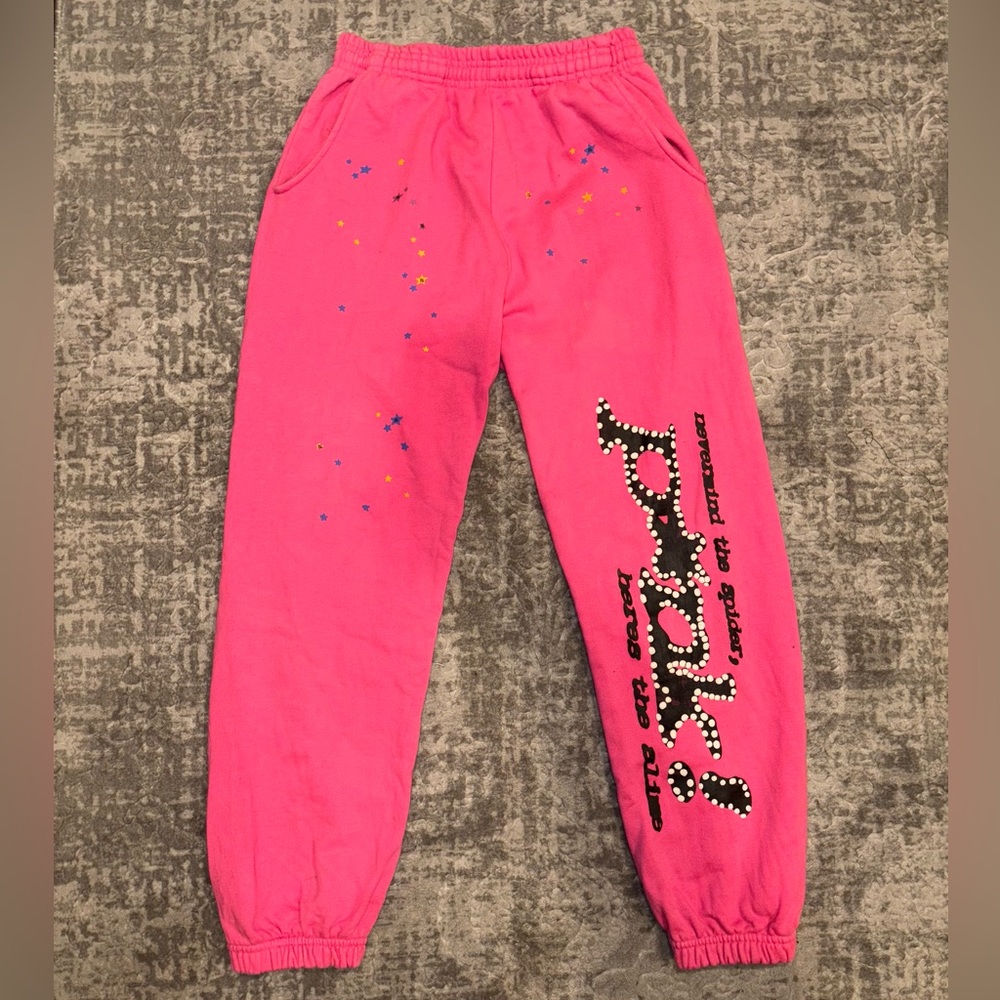 Pink Sp5der Sweatpants